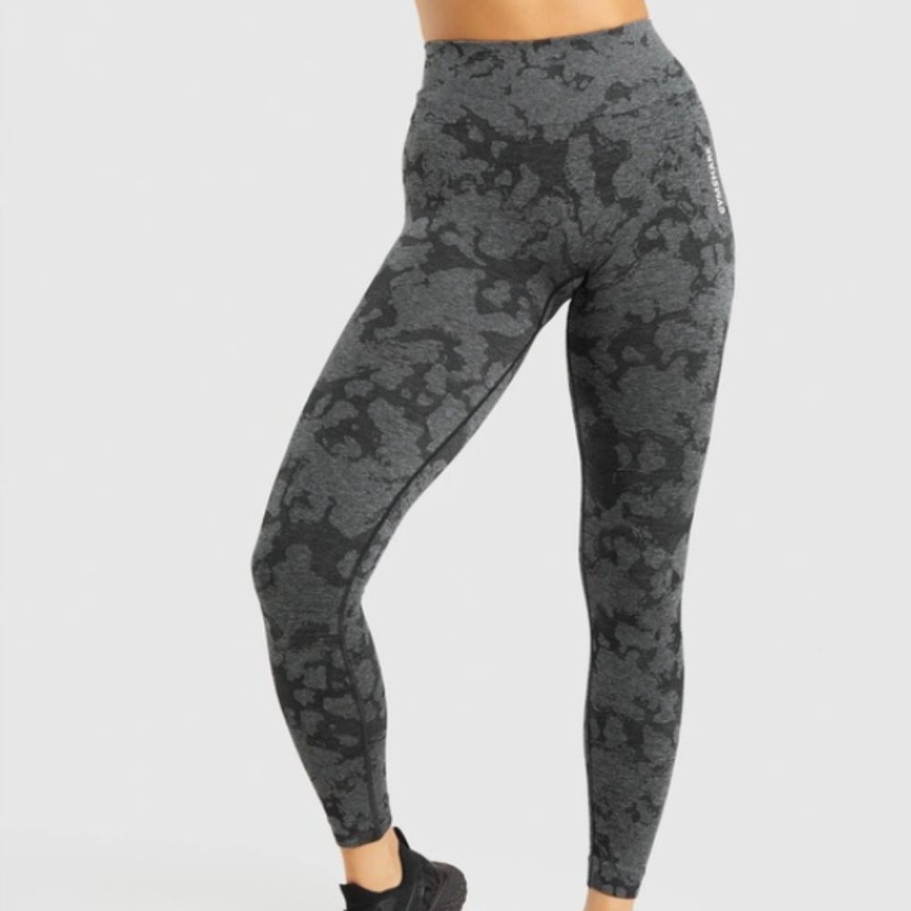 Gymshark Adapt Seamless Leggings in Camo Black
